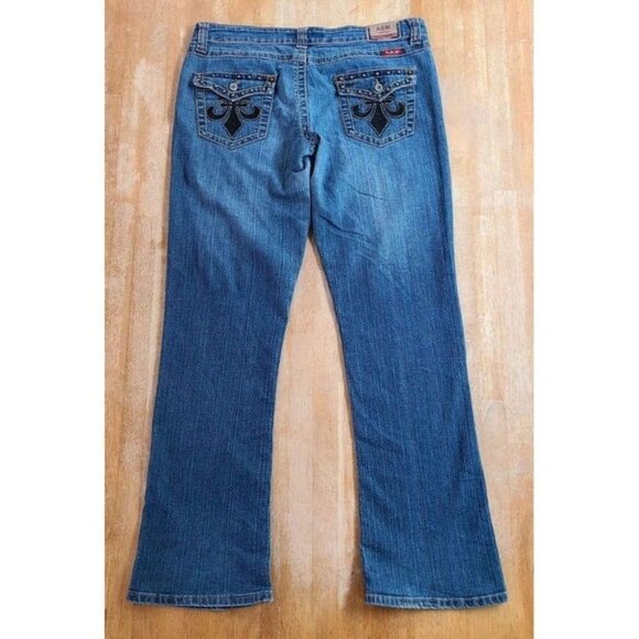 ABM Jeans Size 7 Stretch Bootcut Medium Wash Jeans - Picture 2 of 4